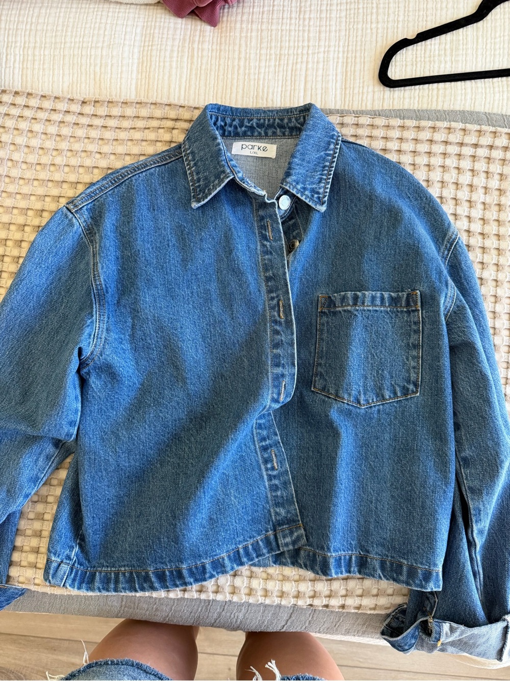 Parke Blue Denim long sleeve Shirt - Picture 2 of 2